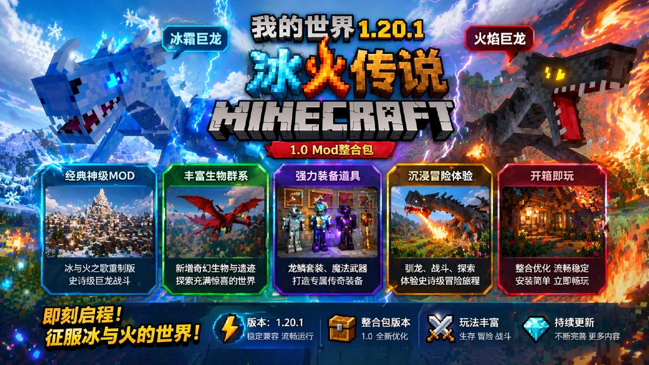 我的世界1.20.1冰火传说_1.0 Mod整合包-悟界ShareHub
